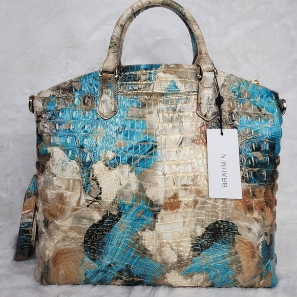 NWT BRAHMIN DESIGNER PURSE BAG HANDBAG Melbourne Rare Design Italian Leather - Picture 4 of 12